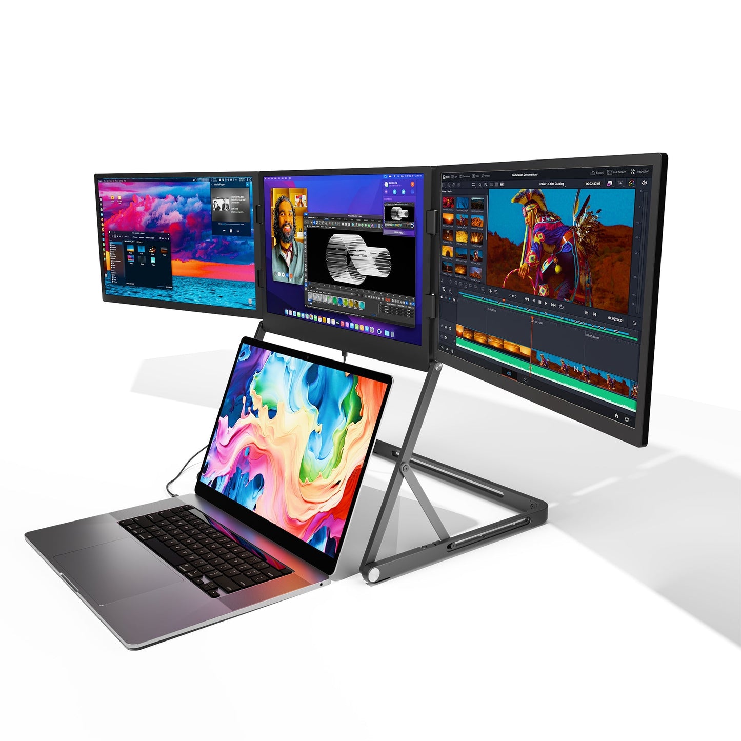 Lumeo™ Horizon: Portable Triple-Screen Monitor (15.5" Full HD)